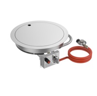 Kit de brûleur de foyer de 19 po rond en gros avec 12 brûleurs ronds installés