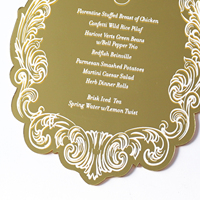 Real-Espejo dorado personalizado, acrílico, para bodas