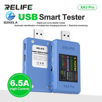 Testeur intelligent USB RELIFE XA3 Pro prenant en charge la charge rapide PD/QC2.0/QC3.0, testeur de courant élevé 6,5A, outils de réparation de téléphones mobiles