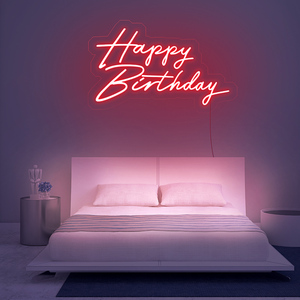 Enseigne néon Happy Birthday DropShipping Led Publicité Enseignes lumineuses au néon personnalisées pour décoration de fête de bar de mariage - Product Image 4