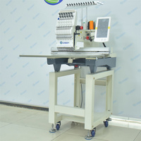 Machine à broder plate informatisée multifonctionnelle à tête unique, 12/15 aiguilles, haute vitesse, avec roulement, bon prix, vente chaude