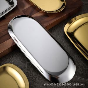 Nordic Style Stainless Steel Tray, Polished Mirror Surface Plate for Afternoon Tea, Towel Placement and Jewelry Collection - Product Image 3