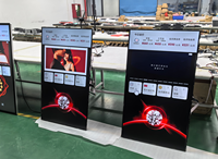 Modul Signage Digital Layar Sentuh Ultra-tipis Khusus Mesin Iklan LCD Vertikal untuk Pemasangan di Dinding, Totem Display untuk Pusat Perbelanjaan