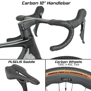 Vélo de gravier BXT New T1000 en fibre de carbone, compatible avec GRX RX820 1x12 vitesses/GRX RX600 1x11S, adapté pour la conduite en montagne et sur route - Product Image 6