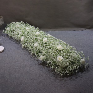 Factory Custom Artificial Rose <b>Table</b> Runner White Wedding <b>Decor</b> <b>Table</b> Runner Banquet Event <b>Decoration</b> - Product Image 6