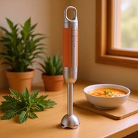 Mixeur Plongeant Électrique 900W avec Lames en Acier Inoxydable, Hachoir à Viande, Homogénéisateur, Double Fonction de Mélange, 7 Vitesses, pour Usage Domestique