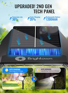 Black IP65 Waterproof Solar Garden Spot <b>Light</b> 24 SMD2835 <b>LEDs</b> 6000K Daylight Wireless Control for Outdoor Landscape Lighting - Product Image 5