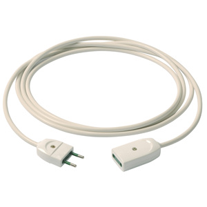 Câble d'extension 2x0,75 3m, cordon d'alimentation blanc pour usage intérieur - Product Image 1