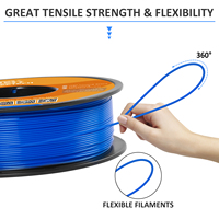 Filamen Printer 3D biru, 300mm/s kecepatan tinggi PLA filamen isi ulang 1.75mm 1KG aliran tinggi bebas sumbat dan tidak ada tali filamen PLA