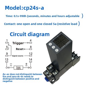 Módulo de Relé de Tiempo CP24S-A con Activación y Desactivación Retardadas, Diseño Miniatura para Aplicaciones en Máquinas Herramienta - Product Image 6