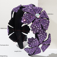 Serre-tête fleuri gravé de diamants, style vintage européen et américain, accessoire de cheveux haut de gamme pour événements formels