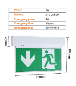 ABS + Acrylic Exit ánh sáng khẩn cấp Cá nhân hoá mô hình tùy chỉnh-khẩn cấp 3-giờ Exit chỉ số ánh sáng - Product Image 2