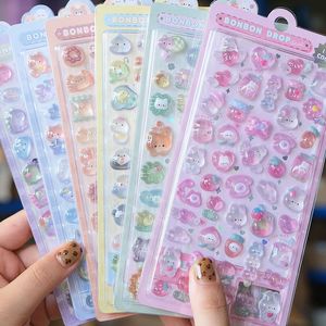 Cute Cartoon Puffy Stickers PVC Die Cut Glossy 3D Embossed Sticker Sheet for <b>Scrapbooking</b> and Crafting - Product Image 4