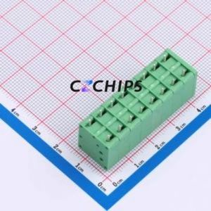 MX205V-5.0-08P-GN01-Cu-A Spring Terminal Block Through hole Component (THT),P=5mm Connector 1x8P 5mm Green Through Hole - Product Image 2