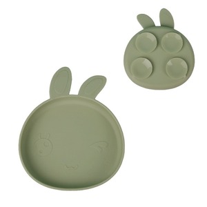 Ensemble de vaisselle en silicone pour bébé, assiette, tasse, cuillère et fourchette, vaisselle écologique sans BPA pour enfants - Product Image 6