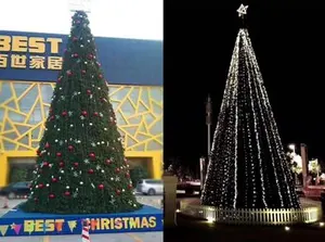 Kg Kerstversiering 10ft 20ft 30ft 40ft Giant Kerstboom Werf Mall Vierkante Deco Grote Kerstboom Met Licht