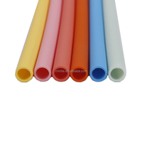 Pailles en silicone réutilisables de qualité alimentaire, pailles flexibles colorées, logo personnalisé, pailles en silicone écologiques pour jus