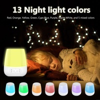 Lampe de chevet Hi-FiD nouvelle arrivée pour l'aide au sommeil, 20 sons apaisants, RGB 13 couleurs, contrôle tactile, veilleuse, machine à bruit blanc