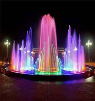 Lumière laser LED RGB compacte professionnelle, synchronisée avec la musique, fontaine musicale de jardin