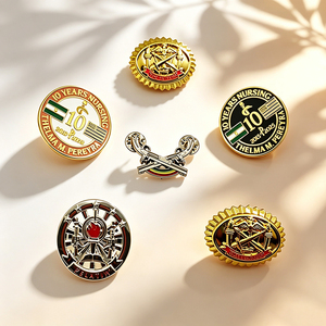 OEM Zinc Alloy Cambodia Buddhism Lapel <b>Pin</b> Custom 3D Star Laurel Religious Badge For Souvenir Collectible Gifts - Product Image 2