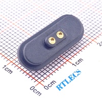 Conector Magnético de Cobre de 2 Pines, Contacto de Resorte para Soldadura en PCB, Chapado en Oro, Alta Resistencia, Macho y Hembra