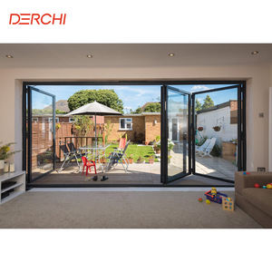 Portes pliantes accordéon de patio en verre trempé d'aluminium d'étanchéité d'air de <span class=keywords><strong>12</strong></span> pieds - Product Image 5