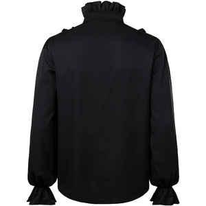 Camisa Pirata Plisada para <span class=keywords><strong>Hombre</strong></span> Estilo Europeo y Americano, <span class=keywords><strong>Ropa</strong></span> Medieval Steampunk <span class=keywords><strong>Victoriana</strong></span> - Product Image 5