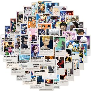 50 pièces japonais bande dessinée affiche mixte autocollants décoratifs pour garçon mur voiture PVC étanche Anime <span class=keywords><strong>Manga</strong></span> autocollant Pack - Product Image 5