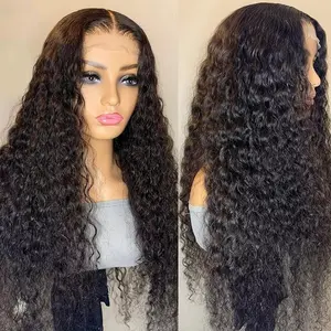 Perruque Lace Front Wig naturelle crépue lisse 13x4 HD avec cheveux de bébé bouclés Afro, ligne de cheveux naturelle, bords crépus bouclés