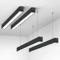 Éclairage de bureau, supermarchés, centres commerciaux, éclairage linéaire commercial, 1200 2400, éclairage linéaire LED architectural suspendu pour garage