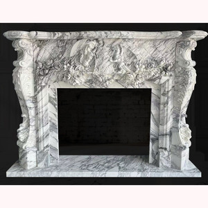 Nhà Máy Tùy Chỉnh Thời Trang Hiện Đại Ý Tự Nhiên Đá Cẩm Thạch Lò Sưởi Kiến Trúc Đá Lò Sưởi Khung Surround - Product Image 1