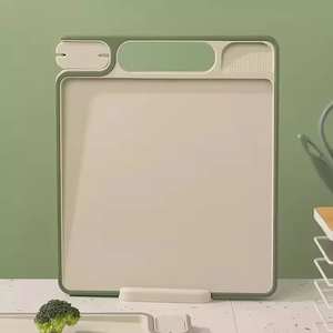 เขียงพลาสติกสองด้านปลอดภัยสำหรับอาหารเขียงหั่นเนื้อฟางข้าวสาลีสำหรับห้องครัว - Product Image 5