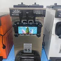 Automatische soft-serve ijsmachine van roestvrij staal voor aanrechtblad, met melk & water, voor commercieel & thuisgebruik