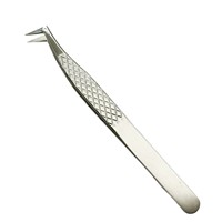 Pince à épiler Yucagci en acier inoxydable, traitée thermiquement, pointe lisse et dure, précision Dolphin pour extensions de cils
