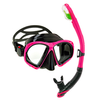 Masque de plongée professionnel en silicone avec verre trempé et tuba sec pour la plongée et la pêche sous-marine