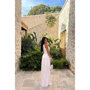 Albertina Long <b>A</b>-<b>Line</b> <b>Dress</b> Crocheted Polyester with Sequined Decoration XL Size Knee-Length Ruched Waistline Print <b>Pattern</b> - Product Image 1