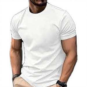 T-shirt Homme 100% Coton Coupe Classique Manches Courtes 180g Respirant Qualité Supérieure Meilleure Vente Faible MOQ Qualité Export Vente en Gros - Product Image 4