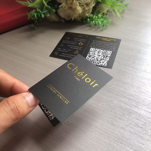 Tùy Chỉnh Sang Trọng Lá Vàng Gấp Thẻ Kinh Doanh In Ấn Màu Đen Cảm Ơn Bạn Thẻ Gấp Thẻ Quà Tặng Với Logo Riêng Instagram Mã QR - Product Image 6