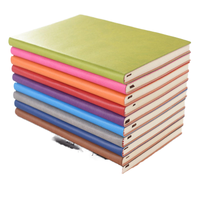 100 blocs-notes A4 avec couverture en cuir, 5,5x8,3 pouces, reliure cousue, style imprimé, pour l'école et le bureau