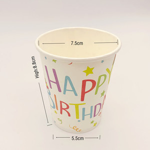 Vente en gros de <span class=keywords><strong>gobelets</strong></span> en papier jetables de haute qualité, <span class=keywords><strong>personnalisés</strong></span> avec des couleurs, pour les fêtes d'<span class=keywords><strong>anniversaire</strong></span> des enfants, pour la décoration de fête - Product Image 2