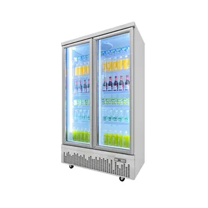 Supermarkt Softdrinks Glastür-Anzeige Kühlschrank kommerzielles Anzeige-Kühler / Aufrichtkühler