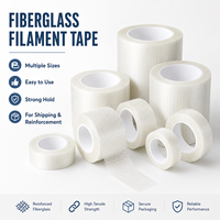 Ruban adhésif bidirectionnel en fibre de verre transparente renforcée pour la fermeture des cartons