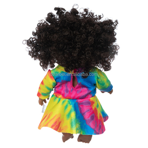 DEAR BEI 21 cm, <span class=keywords><strong>Poupée</strong></span> articulée africaine en vinyle, avec cheveux bouclés noirs, le meilleur cadeau de Noël pour les petites filles - Product Image 5