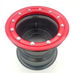 Raptor 700 Banshee 350 YFZ450 Roue filée en aluminium ATV Beadlock Roue arrière 9x8 3 + 5 4/115 avec anneau rouge - Product Image 4