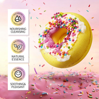 SADOER Bombe de bain Macaron Donut 100g, boule effervescente végane pour spa au parfum doux de camomille, OEM, marque privée, faible MOQ
