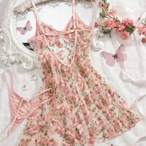 Body de Lencería Sexy con Bordado Floral y Malla Transparente, con Tirantes Ajustables, Estilo Teddy de una Pieza para Mujer - Product Image 2