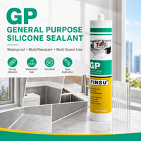 Scellant silicone résistant aux intempéries à forte adhérence pour carrelage céramique, ciment, verre de fenêtre, blanc transparent, durcissement acide 300ML
