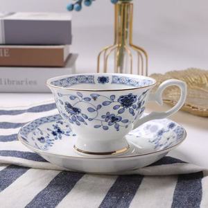 Bone <strong>China</strong> <strong>Cup</strong> with Saucer Coffee Tea Sets 200ml Gold Handle Nordic Style Eco-Friendly Dishwasher Safe Afternoon Tea &amp; Cafe Use - Product Image 5