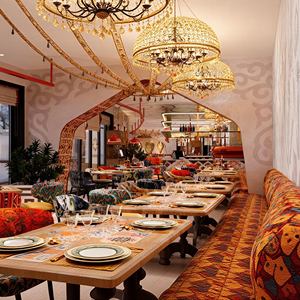 उच्च अंत लक्जरी विंटेज अनुकूलन टेबल बफेट रेस्तरां इंटीरियर डिजाइन फर्नीचर बिक्री रेस्तरां दुकान सजावट टेबल - Product Image 1