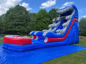 Tobogán acuático inflable comercial de 19 'Raging Rapids con piscina grande - Product Image 2